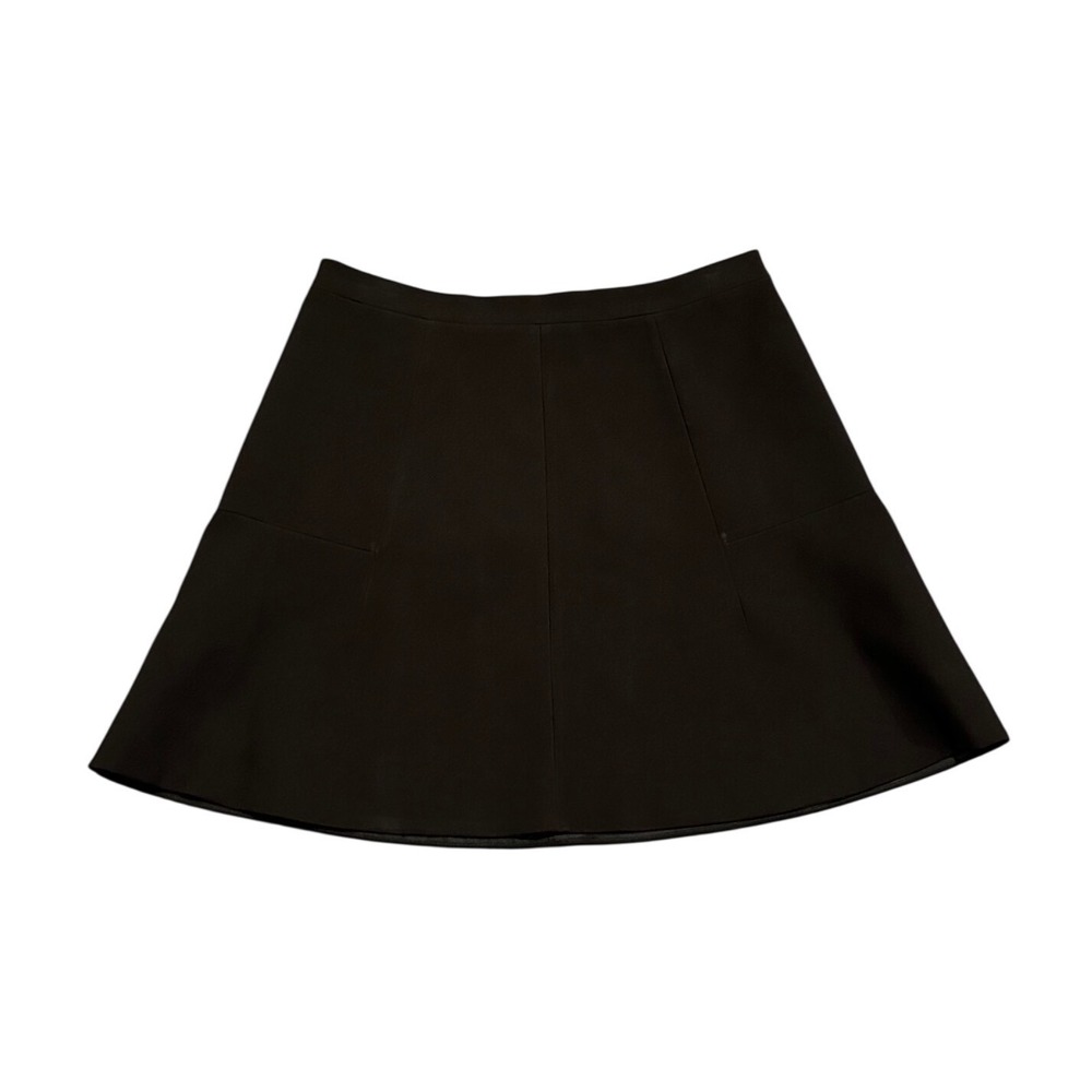 J. Crew Black A-Line Flared Skirt Size 4 Poly Blend Zipper Closure